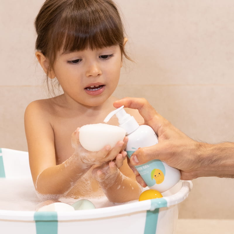 Gel de Baño Suave sin jabón, para cabello y cuerpo para bebés